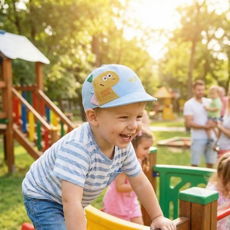 Casquette pour bebe - DenoSwimâą | Protection Soleil Motif de Dinosaure