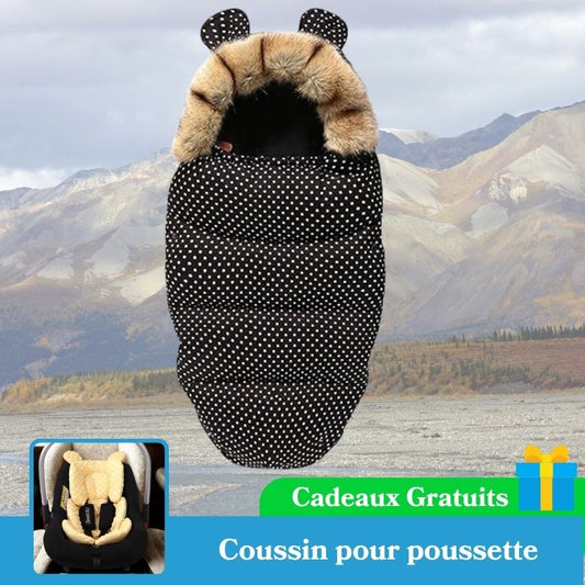 Chancelière poussette - Ikiaq™ - Noir a pois