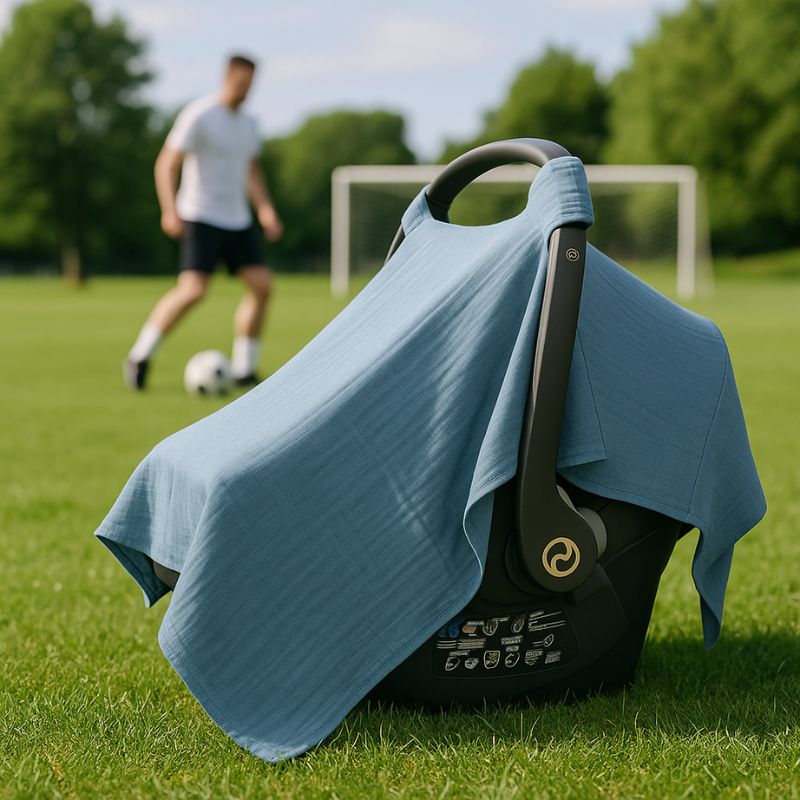 Housse siege auto bebe universelle | CozyHood™ - Bleu