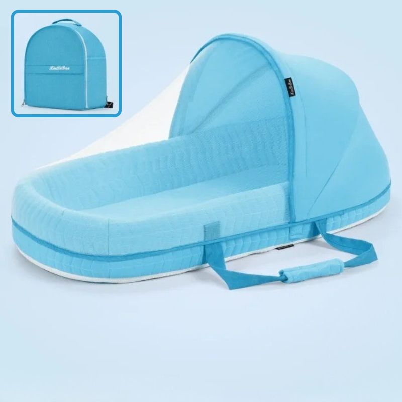 Lit de Voyage Bébé | NestAway - Bleu