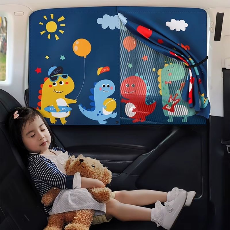 Pare soleil voiture bébé | EasyShade™ - Dinosaure