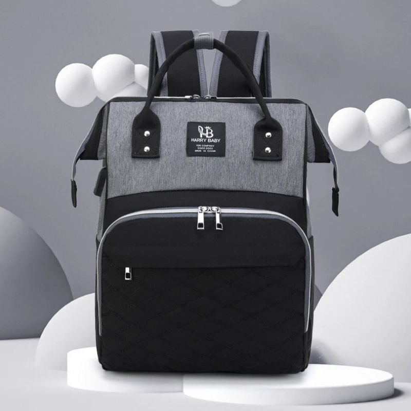 Sac a dos sac a langer | DiamondBag™ - Noir et Gris