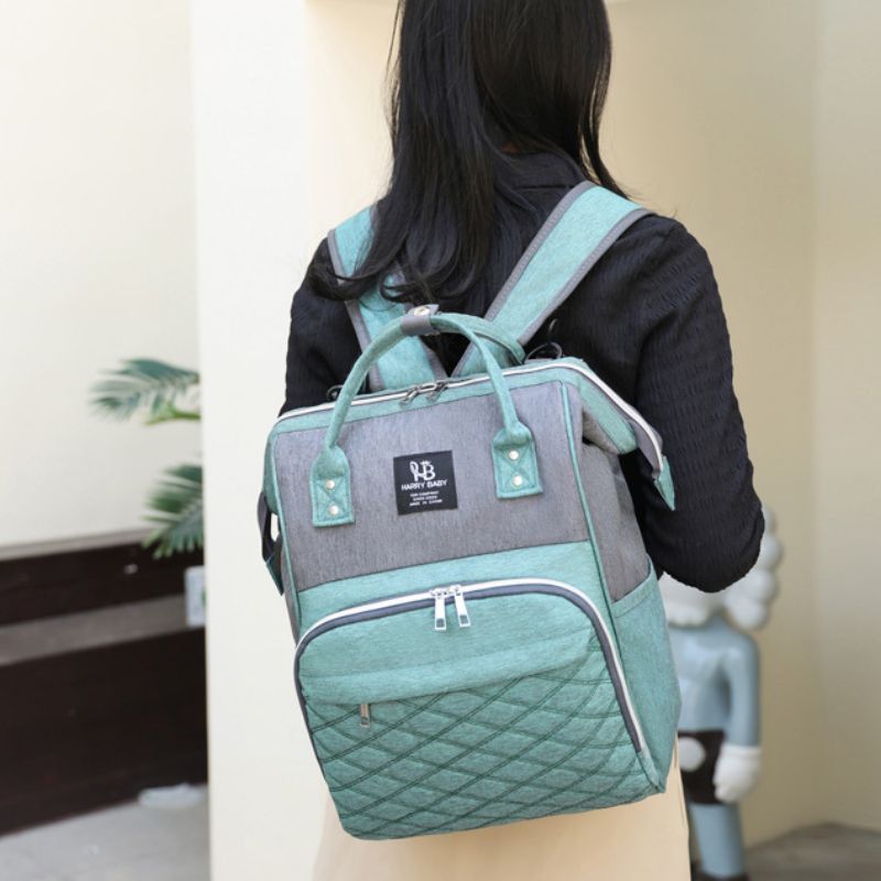 Sac a langer impermeable | DiamondBagâą - Vert et Gris