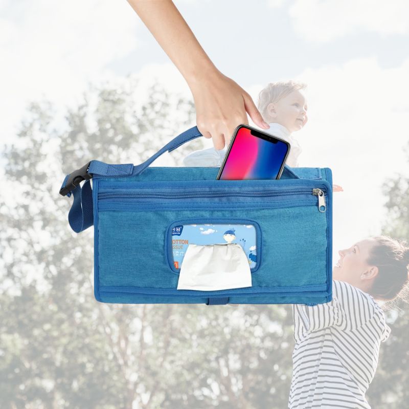 Tapis a langer nomade | BabyGo - QuickChange™ - Bleu