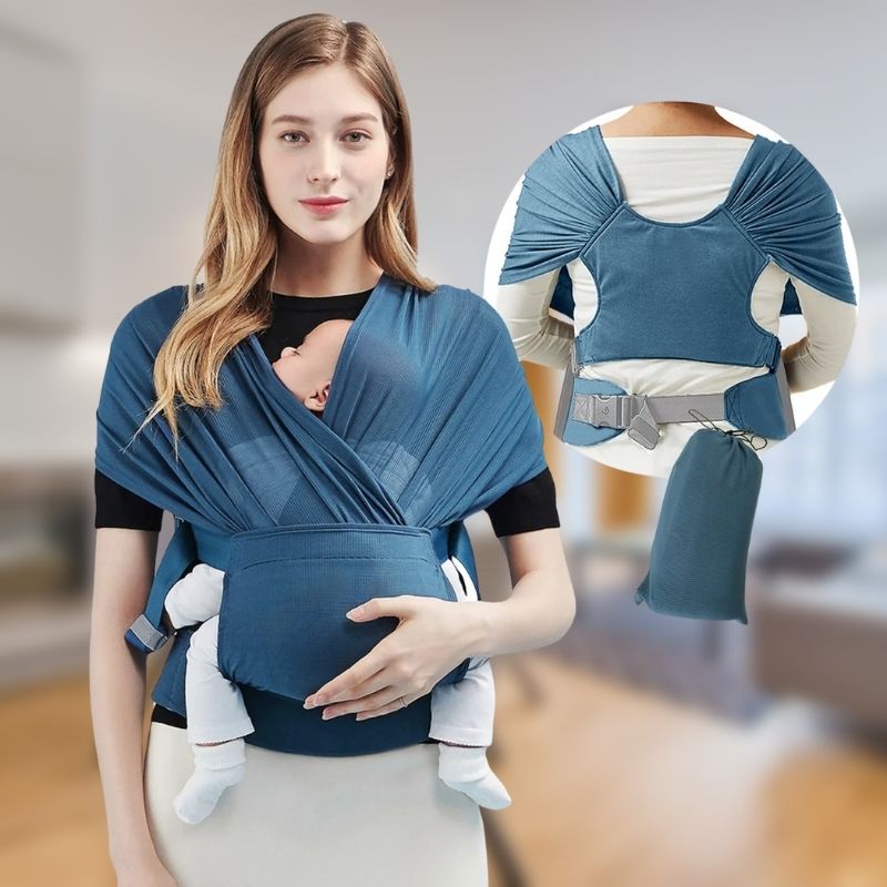 Echarpe Porte Bebe | SimpleBuckle™ Bleu