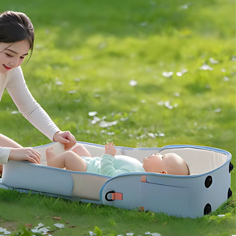 Lit de Voyage pour Bebe | TinySleeperâą - Bleu