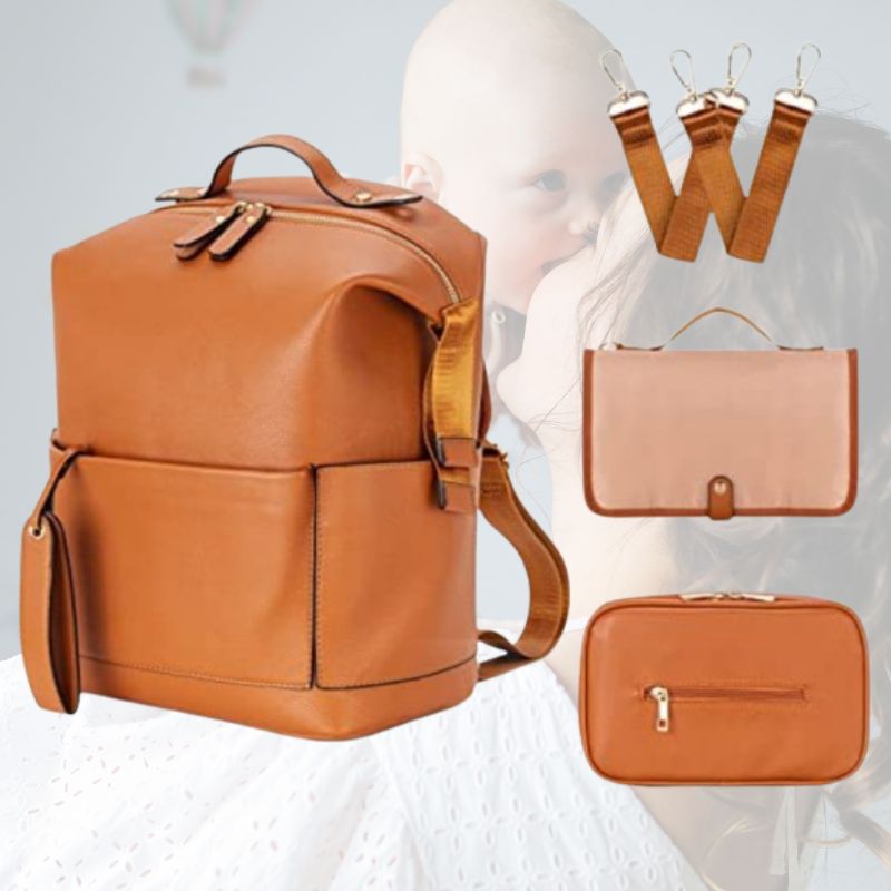 sac à langer luxe | Luxy™ - Marron