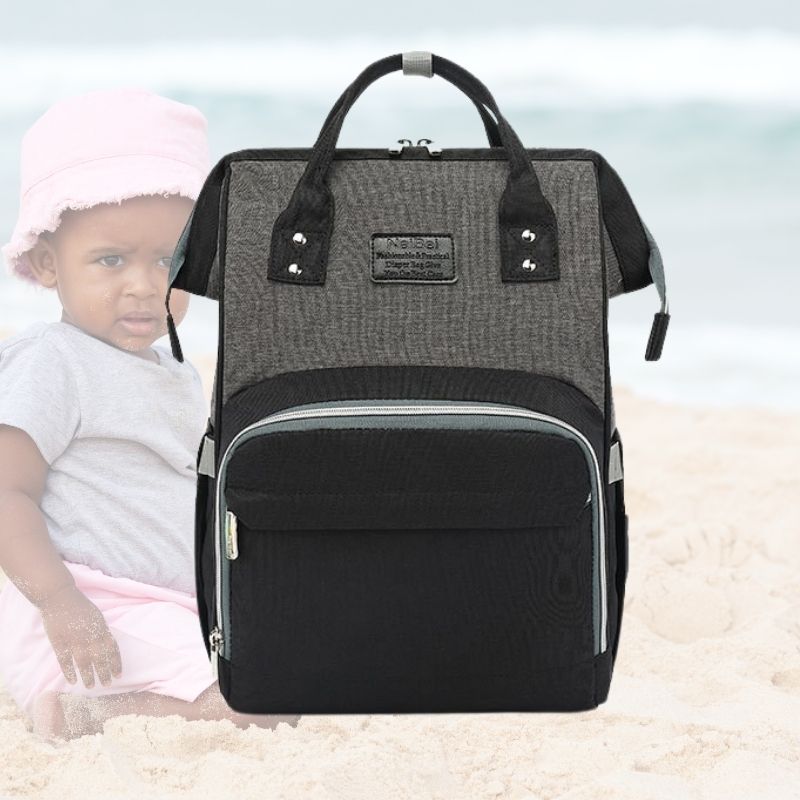 Sac a dos a langer bebe | ClassicGo™ - Noir et Gris