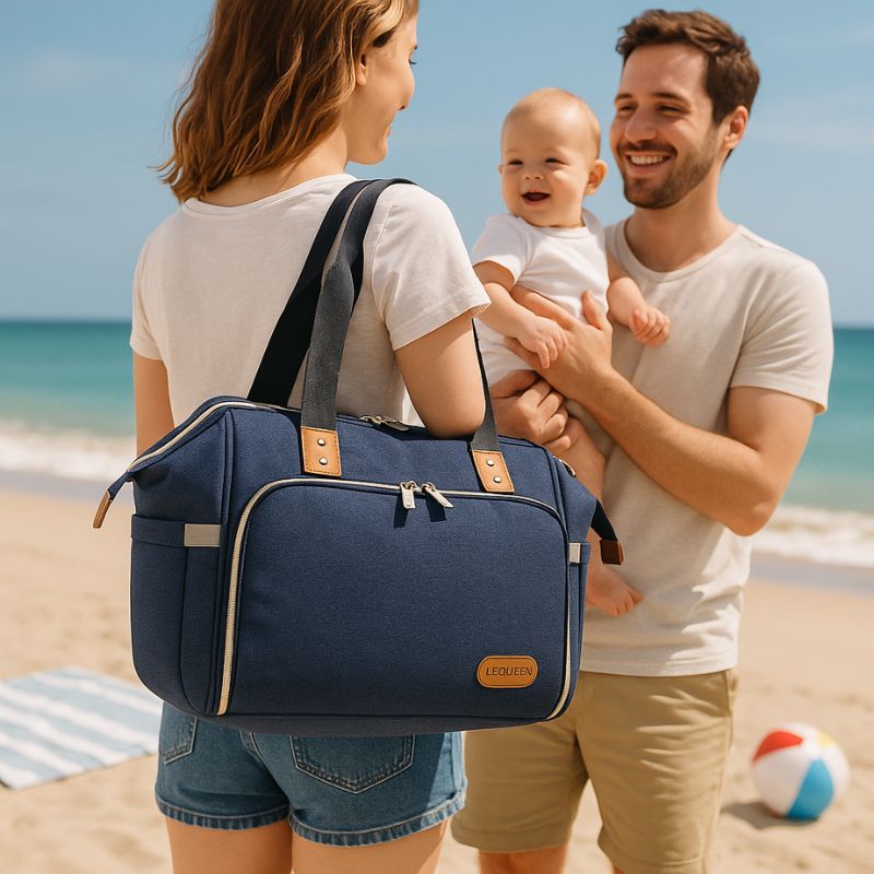 Sac a langer accroche poussette | BabyTravlrâą - Marine