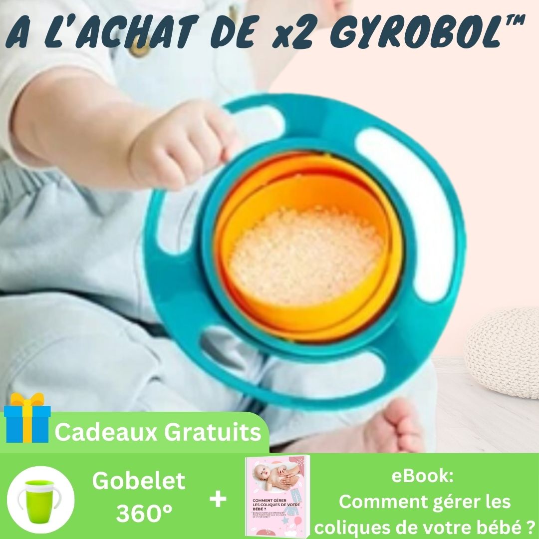 GyroBol™ ｜ Bol anti-déversement pour enfants