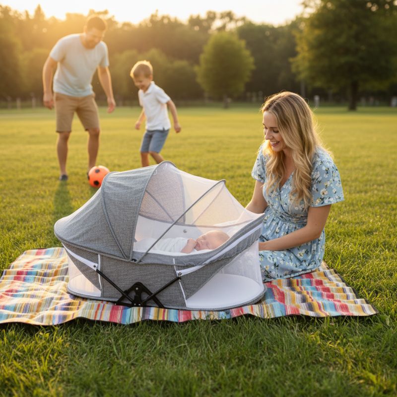Berceau pliable bébé | FoldNest™