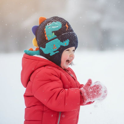 Bonnet bebe tricot - TinyRex™ | Style Dinosaure