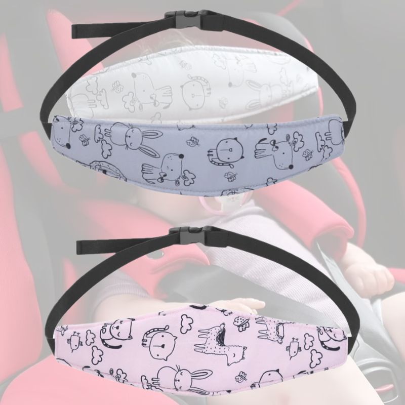 Cale tete siege auto bebe | HeadHolder™ - DUO Gris et Rose