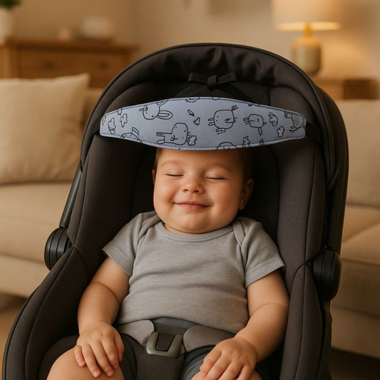 Cale tete siege auto bebe | HeadHolder™ - DUO Gris et Rose