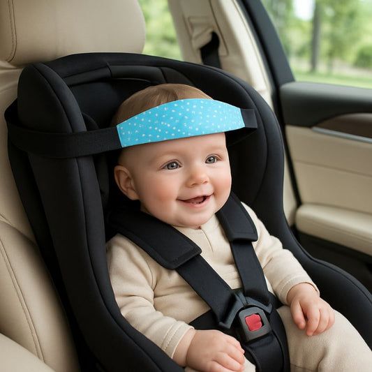 Cale tete bebe | HeadHolder™ - Bleu a pois
