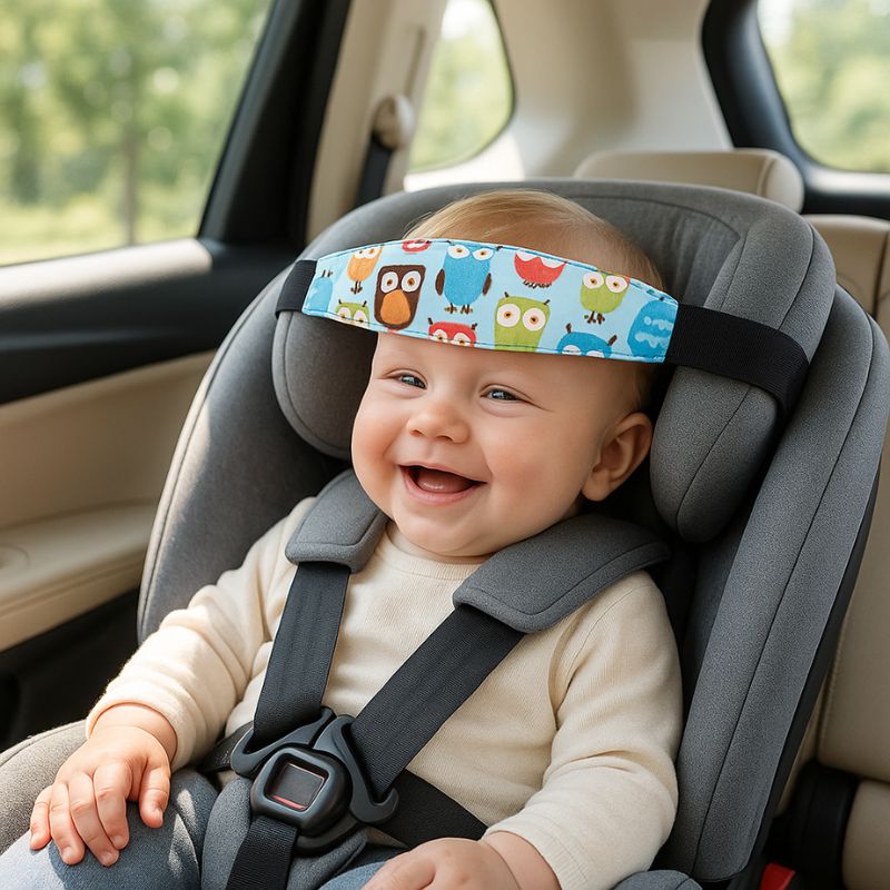 Cale tete bebe | HeadHolder™ - Bleu Hibou