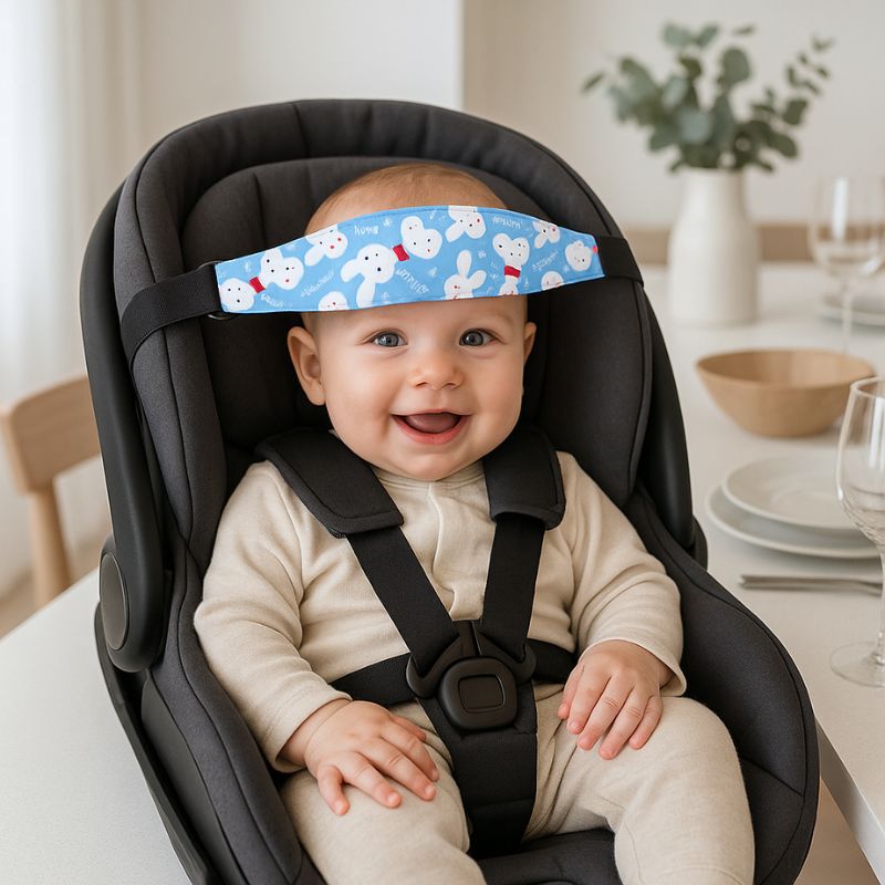 Cale tete bebe pour voiture | HeadHolder™ - Lapins