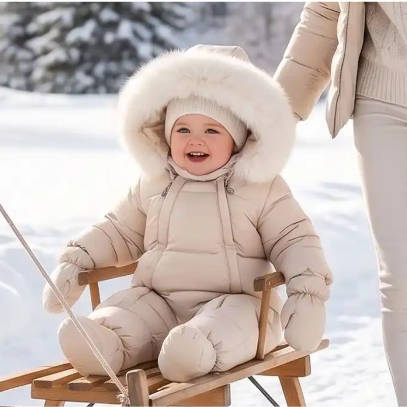 Combinaison bébé hiver  - SnowFlake™ | Moufles et chaussons intégrés