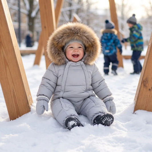 Combinaison bébé hiver  - SnowFlake™ | Moufles et chaussons intégrés