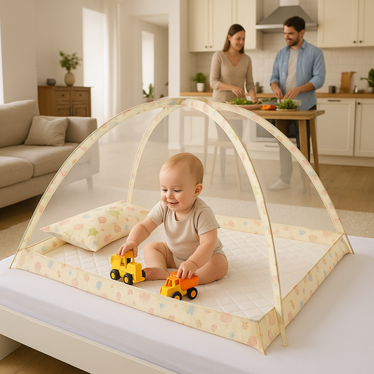 Lit bebe voyage | NappyTent™ - Jaune