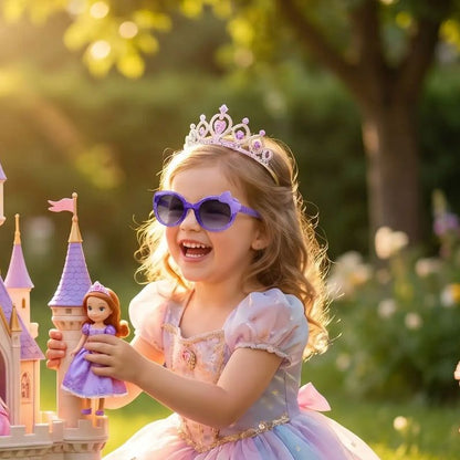 Lunette de soleil enfant fille - SweetBow™ | Protection solaire mignonne