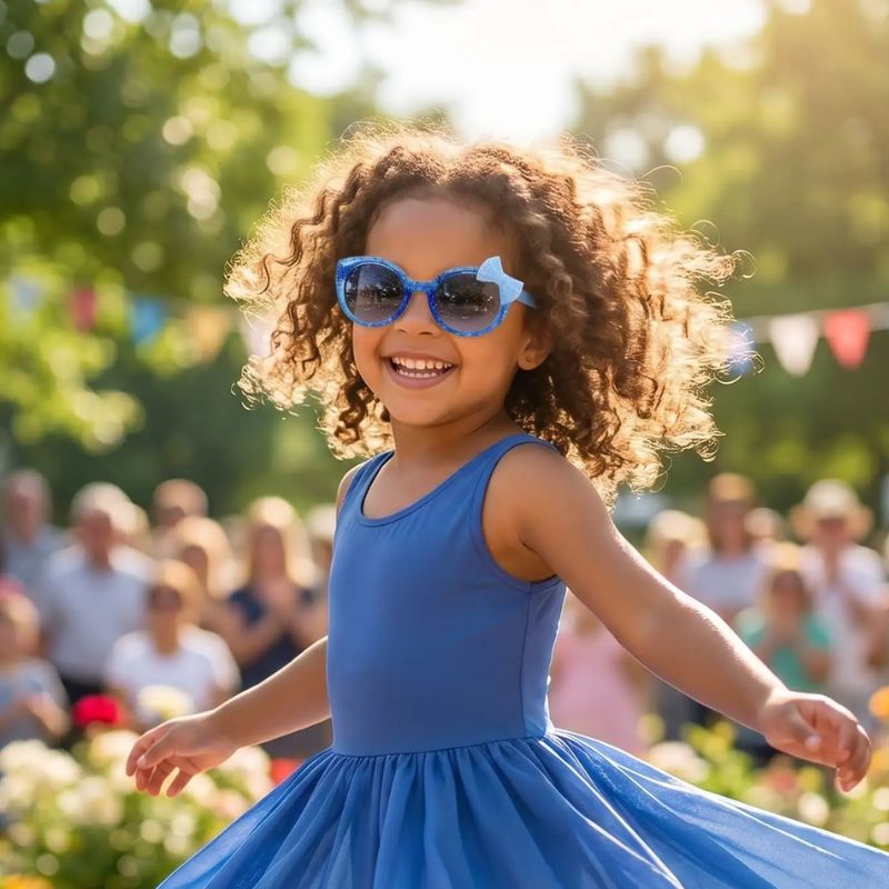 Lunette de soleil enfant fille - SweetBow™ | Protection solaire mignonne