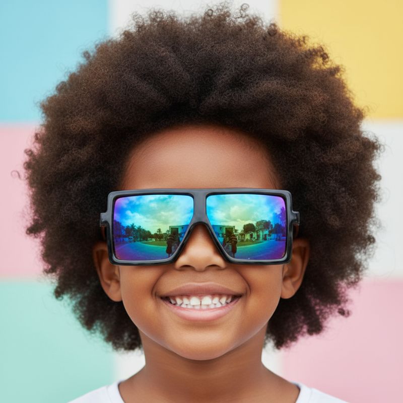 Lunette de soleil enfant - SquareFrame™ - Black Edition