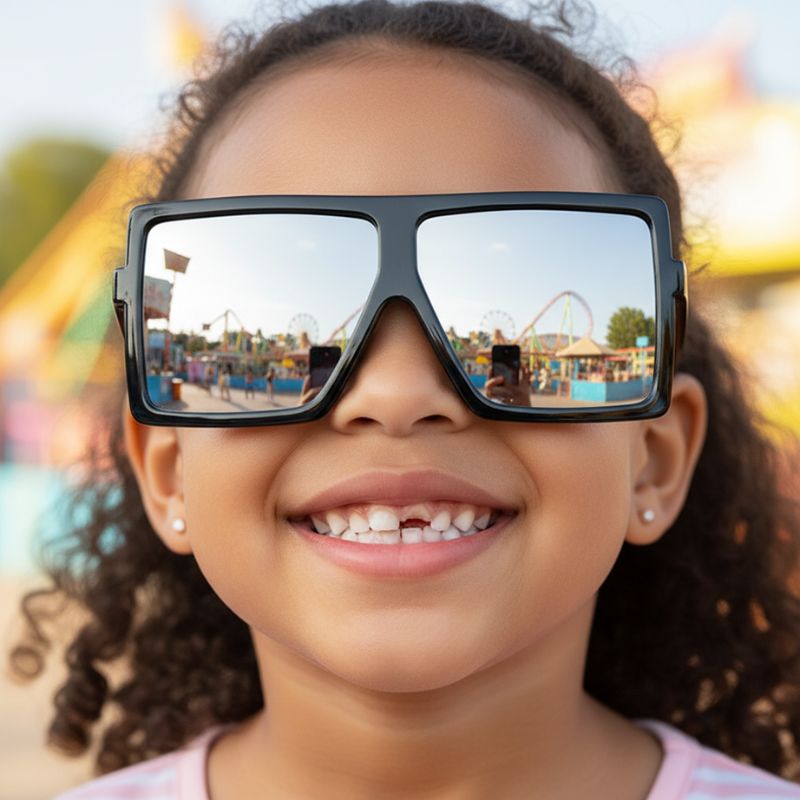 Lunette de soleil enfant - SquareFrame™ - Black Edition