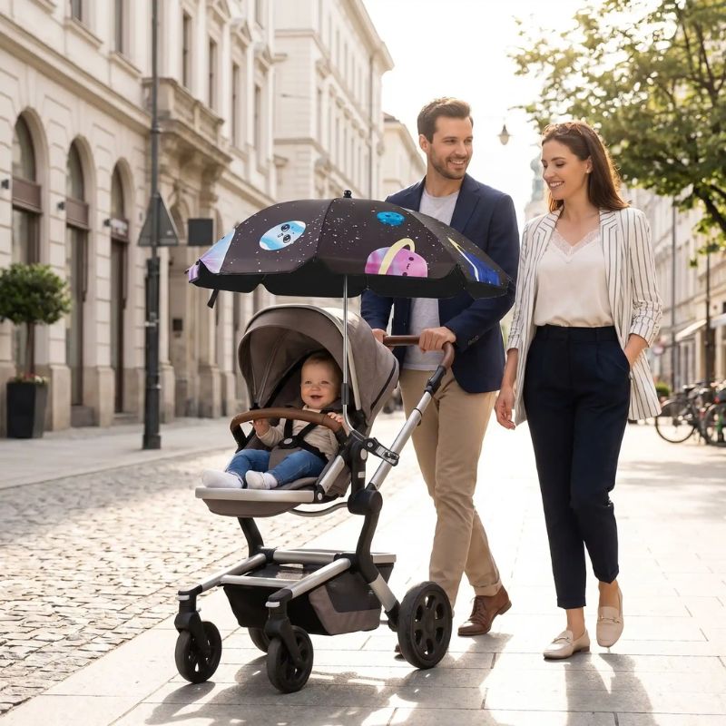 Ombrelle pour poussette - StrollShield™ | Protection Anti-UV