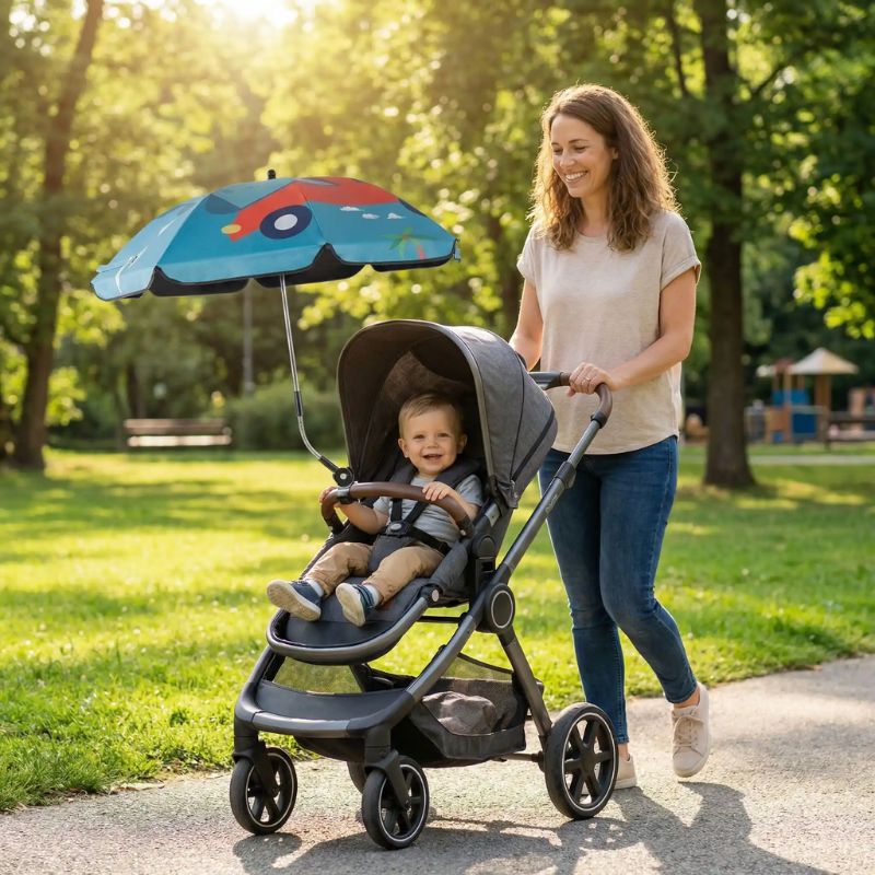 Ombrelle pour poussette - StrollShield™ | Protection Anti-UV