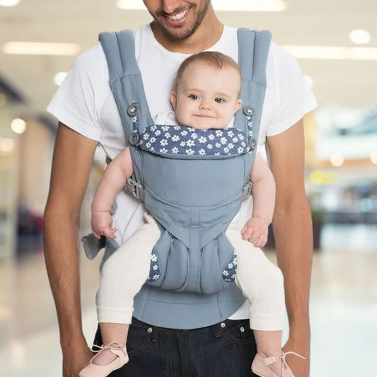 Porte-bebe | Nimo™ - Fleurs Bleues