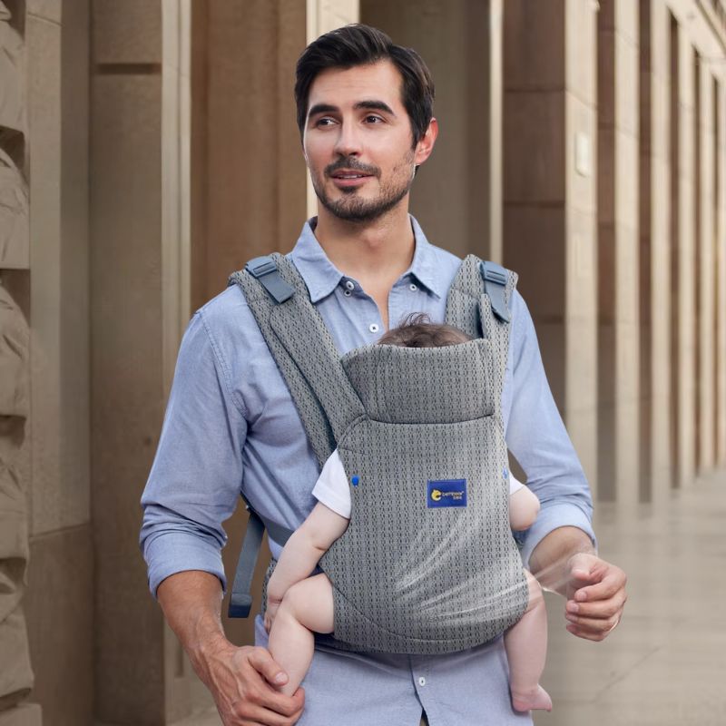 Porte bebe physio | Babylight™ - Gris Respirant