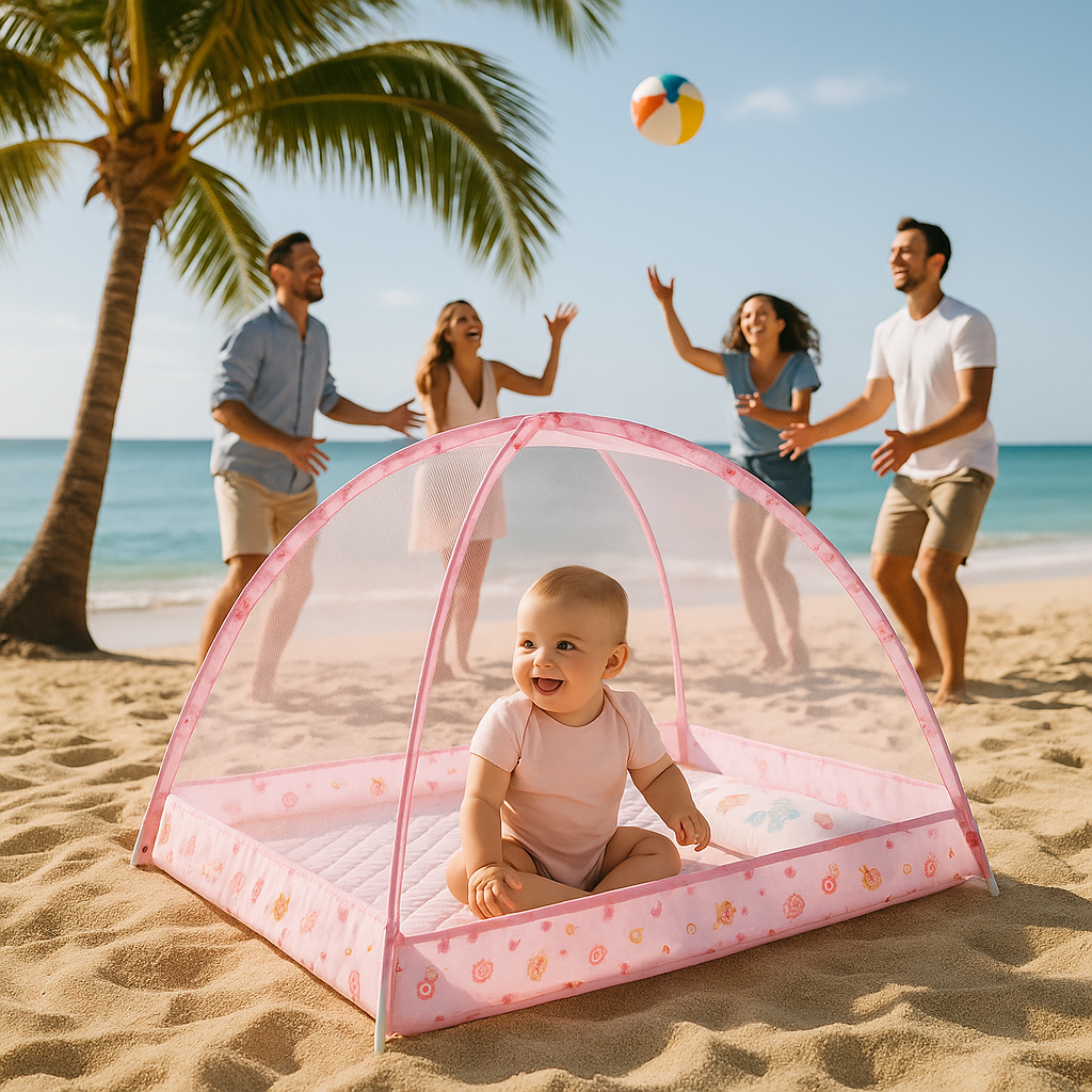 Tente lit bebe | NappyTent™ - Rose