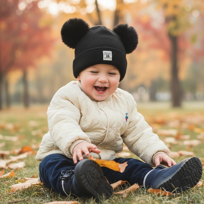 Bonnet bebe - DoublePom™ | Confort Hiver