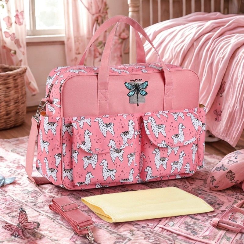 Sac a langer rose | TravelEase™ - Alpaga Rose