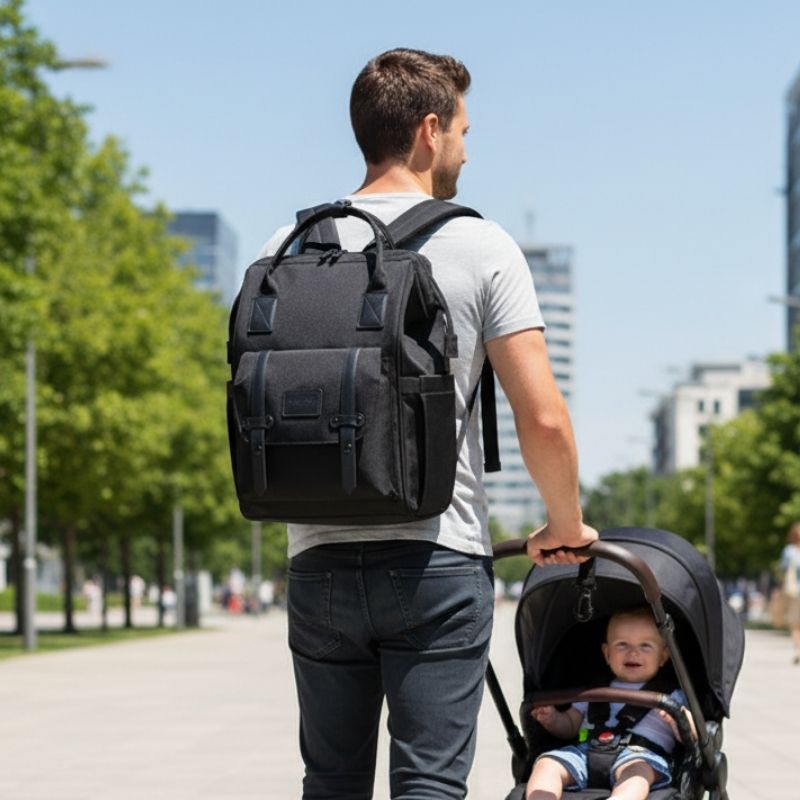 Sac a langer a dos - Nomad™ | Grand Format Imperméable & Ultra Organisé